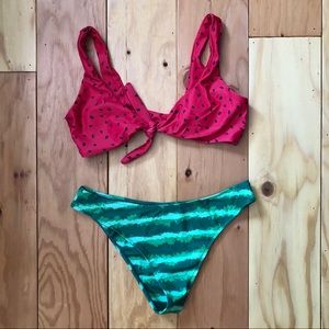 Shein Watermelon Pattern 2-Piece Swimsuit